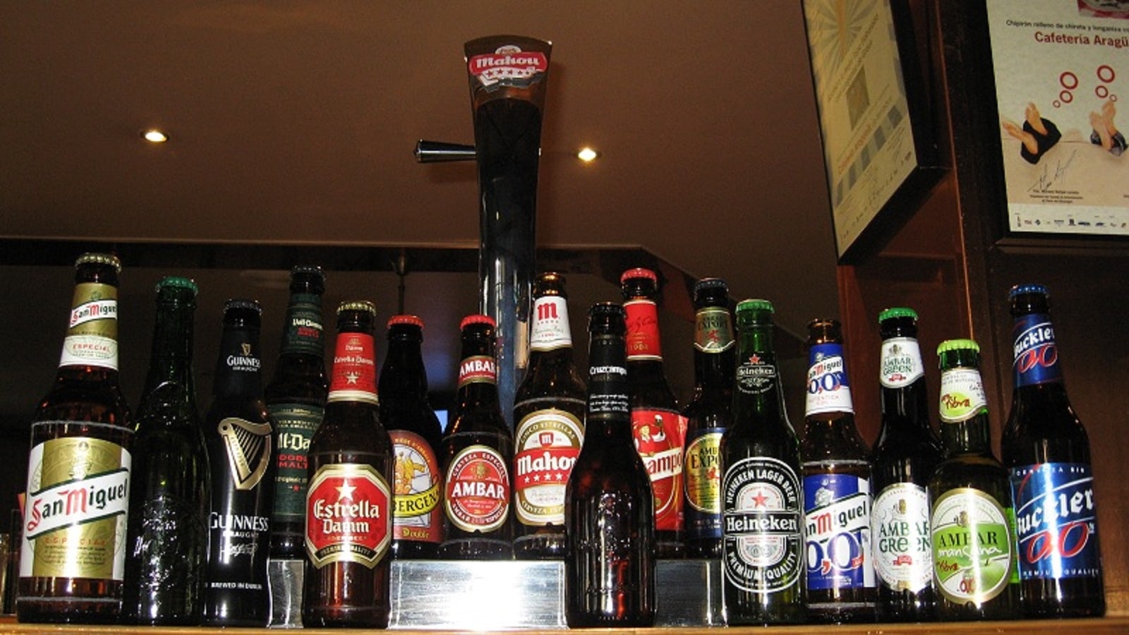 Cervezas artesanas y de importación en Benasque